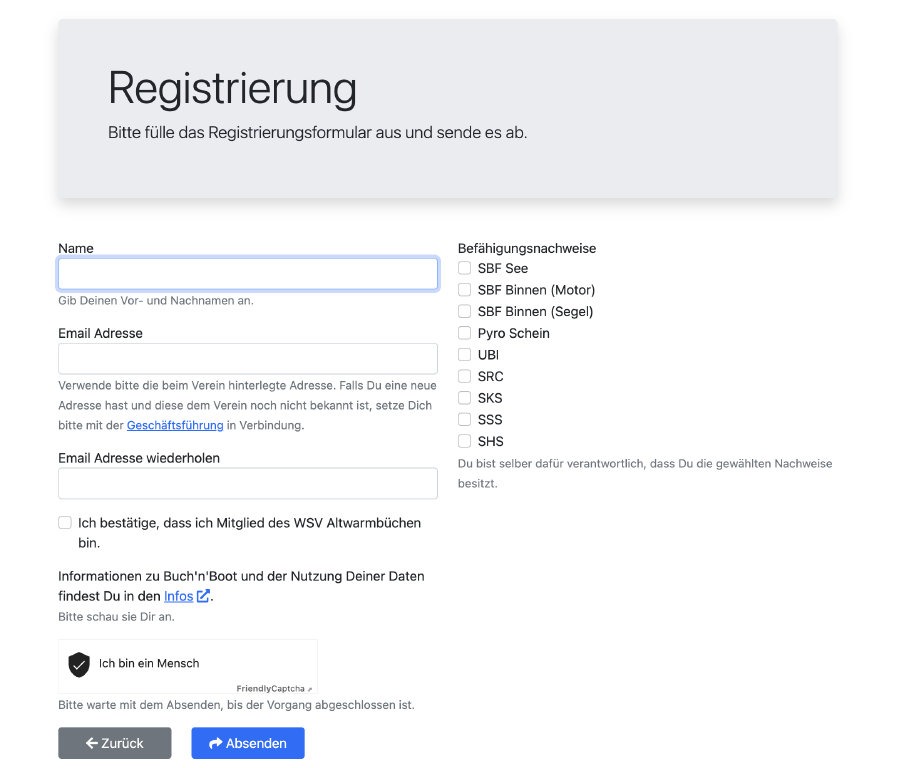 Registrierung