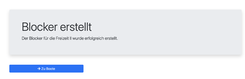 Blocker ist angelegt