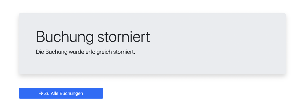 Stornierung quittiert